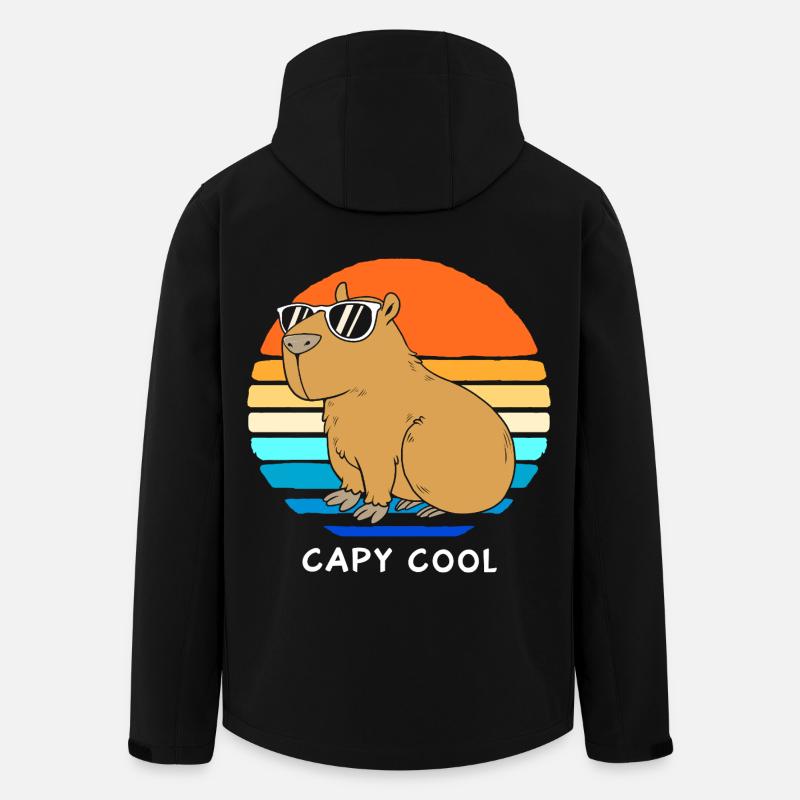 Capybara Capibara - Veste softshell homme en polyester recyclé Stanley/Stella - noir