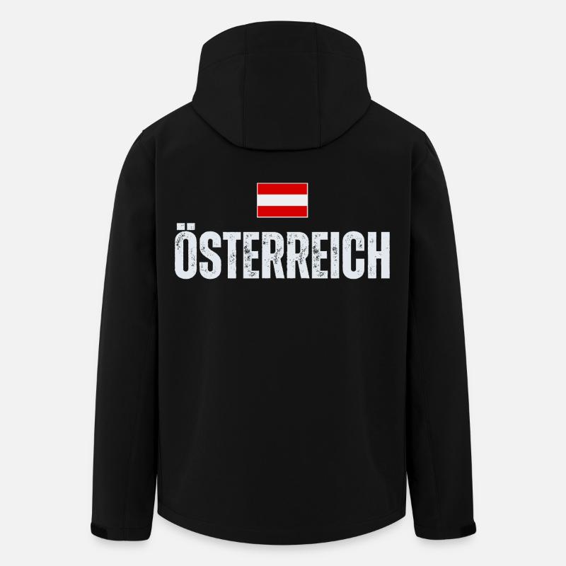 Austrian flag, Austrian patriot - Men’s Recycled Softshell Jacket by Stanley/Stella - black