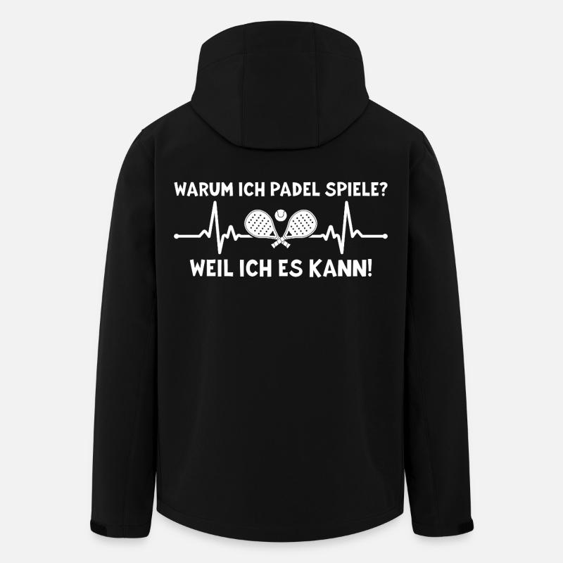 Padel weil ich es kann - Padelspieler - Recycelte Männer Softshell-Jacke von Stanley/Stella - Schwarz