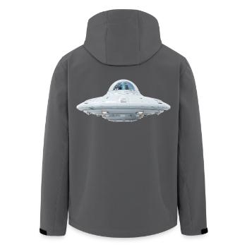 UFO - Recycelte Männer Softshell-Jacke von Stanley/Stella - Schwarz - Hinten - AI Model Male 185 light (185cm)