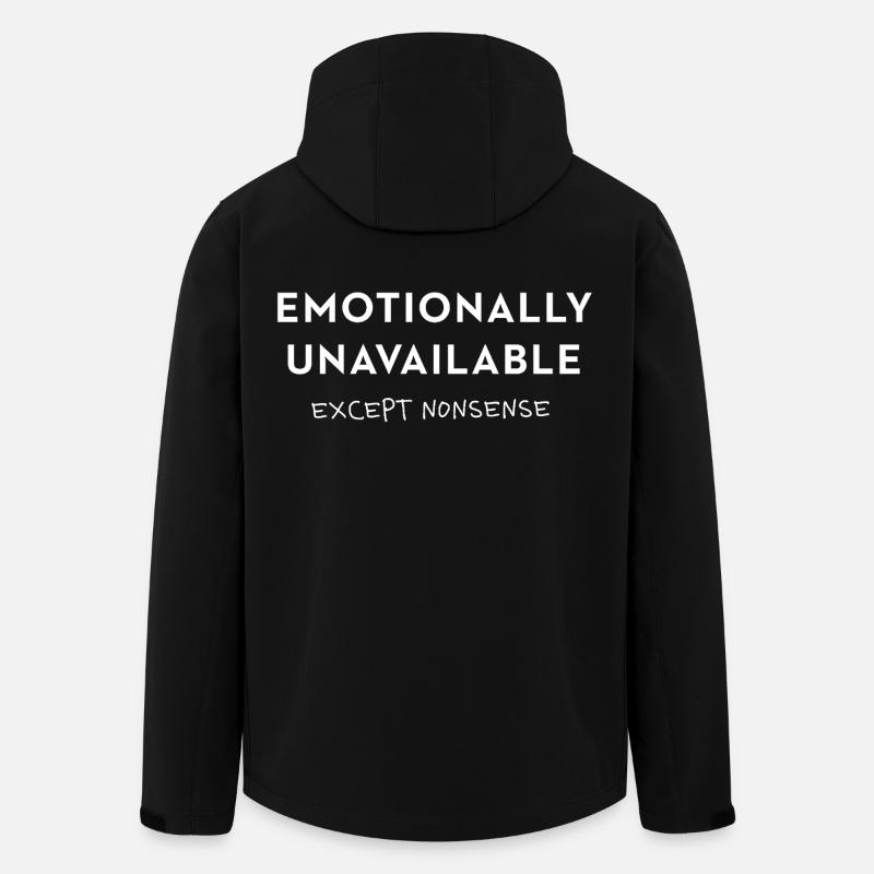 Emotionally Unavailable - except nonsense Spruch - Recycelte Männer Softshell-Jacke von Stanley/Stella - Schwarz