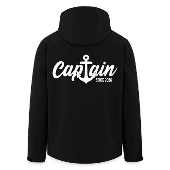 CAPITAINE 2026 CAPITAINE DEPUIS 2026 - Veste softshell homme en polyester recyclé Stanley/Stella - noir - Dos - AI Model Male 185 light (185cm)