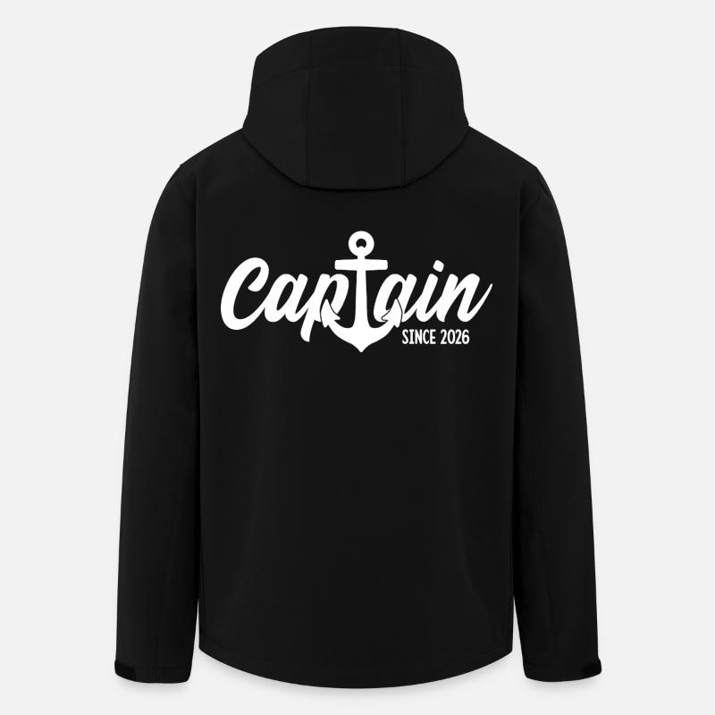 CAPITAINE 2026 CAPITAINE DEPUIS 2026 - Veste softshell homme en polyester recyclé Stanley/Stella - noir