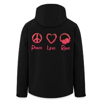 Rave Party - Recycelte Männer Softshell-Jacke von Stanley/Stella - Schwarz - Hinten - AI Model Male 185 light (185cm)