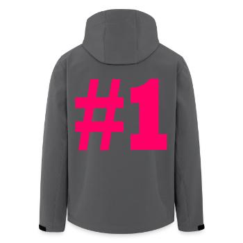 #1 - Recycelte Männer Softshell-Jacke von Stanley/Stella - Schwarz - Hinten - AI Model Male 185 light (185cm)