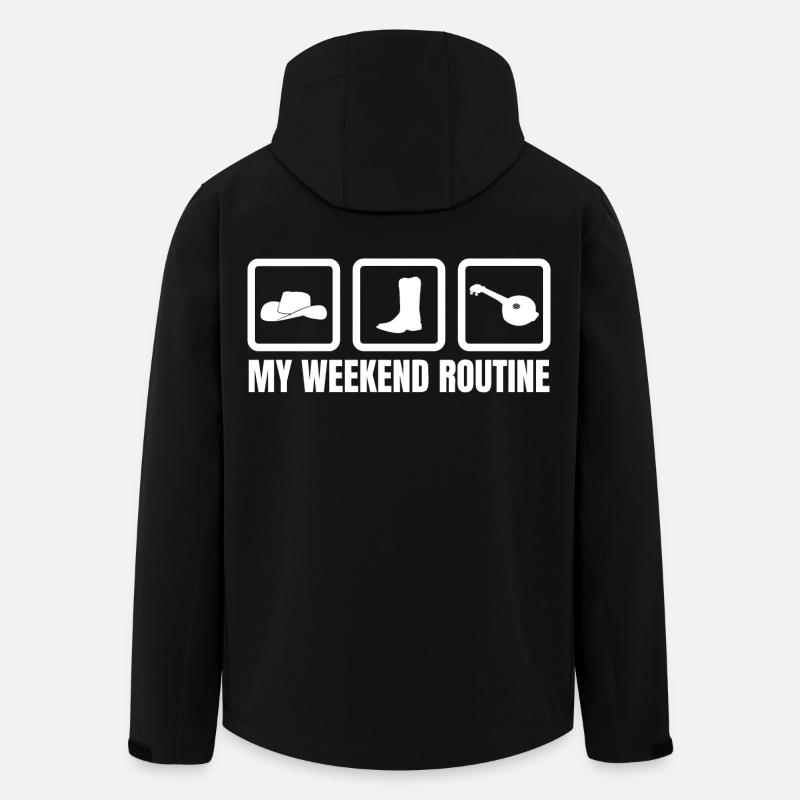 Banjo Weekend Routine - Men’s Recycled Softshell Jacket by Stanley/Stella - black