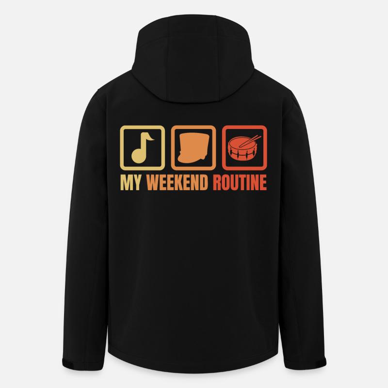 Funny Drummer Weekend - Men’s Recycled Softshell Jacket by Stanley/Stella - black