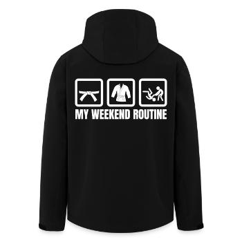 Week-end de judo - Veste softshell homme en polyester recyclé Stanley/Stella - noir - Dos - AI Model Male 185 light (185cm)
