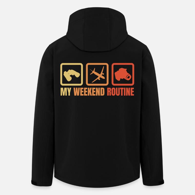 Meine Wochenendroutine - Recycelte Männer Softshell-Jacke von Stanley/Stella - Schwarz