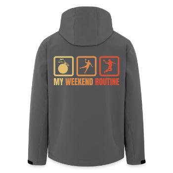 Week-end de handball - Veste softshell homme en polyester recyclé Stanley/Stella - noir - Dos - AI Model Male 185 light (185cm)