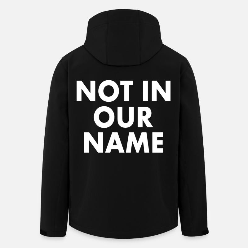 Not in our name - Recycelte Männer Softshell-Jacke von Stanley/Stella - Schwarz