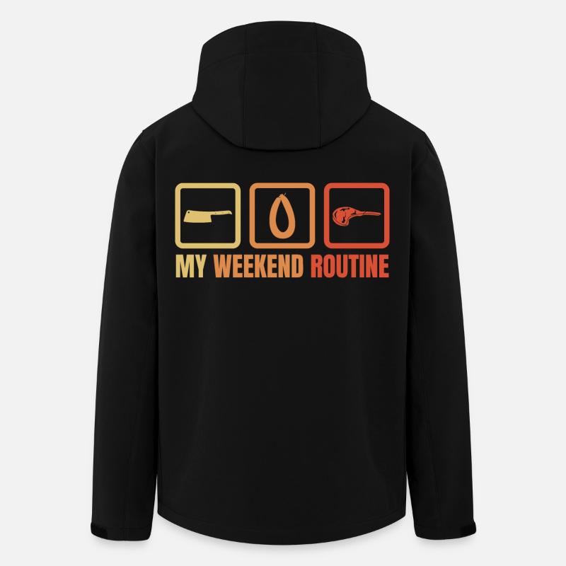 Meine Wochenendroutine - Recycelte Männer Softshell-Jacke von Stanley/Stella - Schwarz
