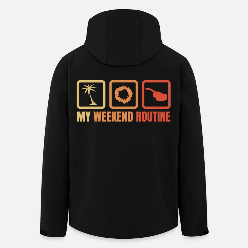 Meine Wochenendroutine - Recycelte Männer Softshell-Jacke von Stanley/Stella - Schwarz