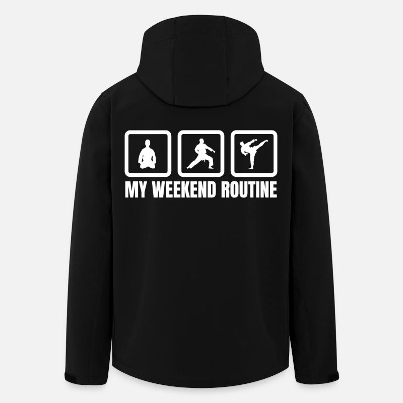 Week-end de karaté - Veste softshell homme en polyester recyclé Stanley/Stella - noir