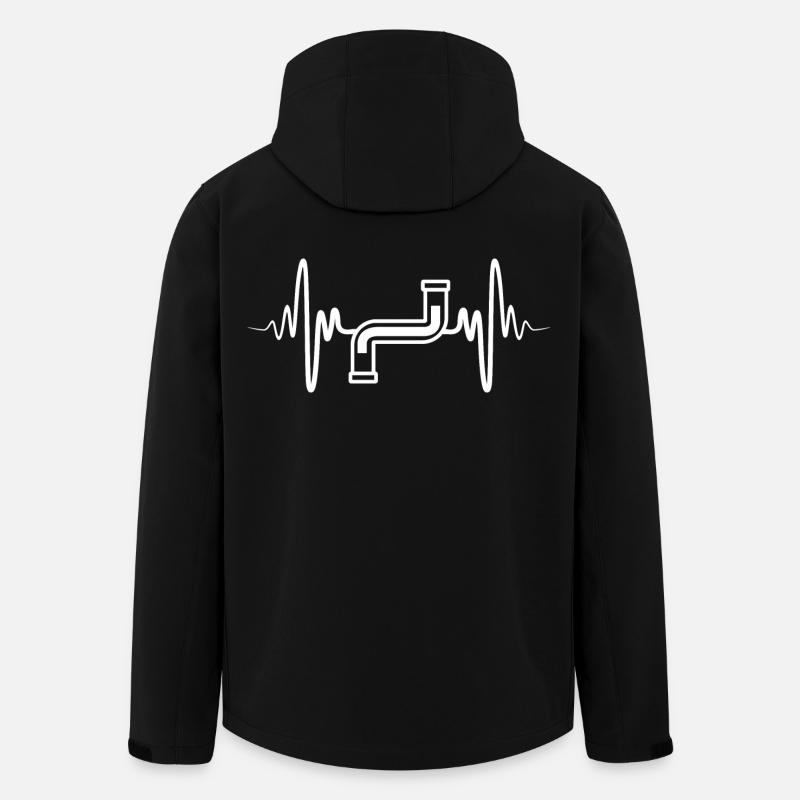 Herzschlag Klempner - Recycelte Männer Softshell-Jacke von Stanley/Stella - Schwarz