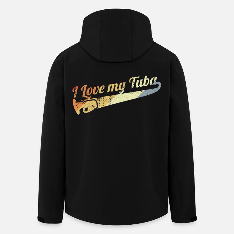 J’adore le tuba - Veste softshell homme en polyester recyclé Stanley/Stella - noir