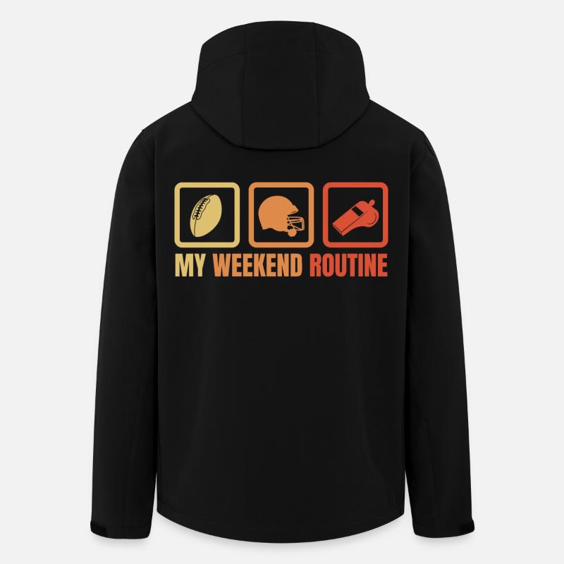 Footballer Wochenendroutine - Recycelte Männer Softshell-Jacke von Stanley/Stella - Schwarz