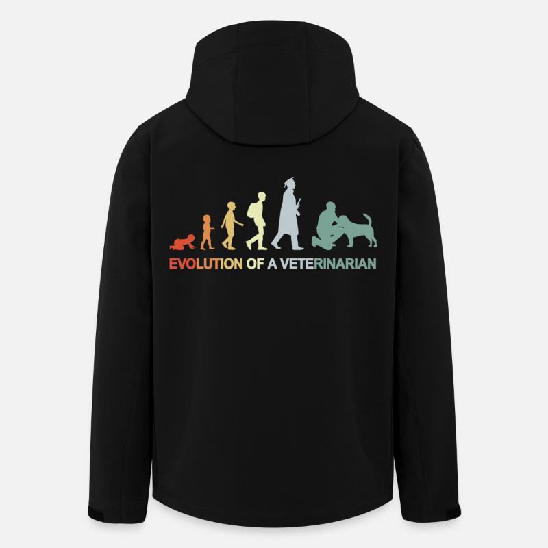 Entwicklung vom Kind zum Tierarzt - Recycelte Männer Softshell-Jacke von Stanley/Stella - Schwarz