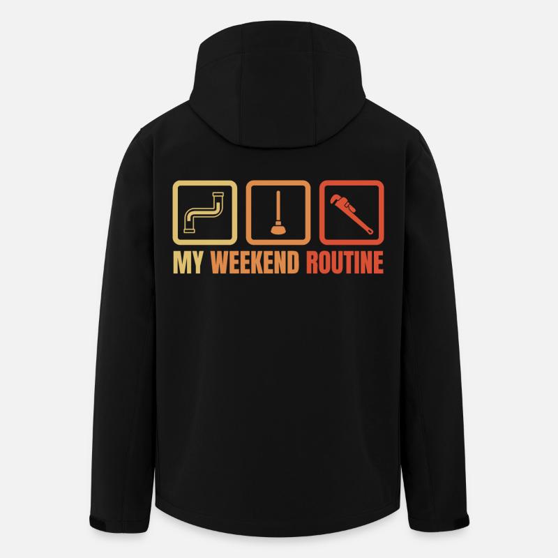 Routine du week-end plombier - Veste softshell homme en polyester recyclé Stanley/Stella - noir