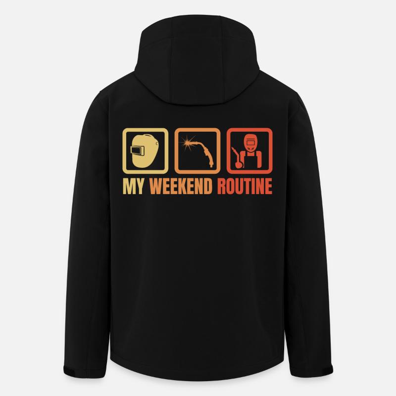 Welder Weekend Routine - Men’s Recycled Softshell Jacket by Stanley/Stella - black