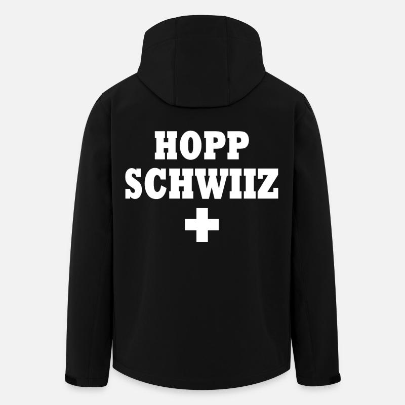 Hopp schwiiz - Men’s Recycled Softshell Jacket by Stanley/Stella - black