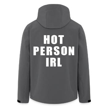 Hot person irl - Men’s Recycled Softshell Jacket by Stanley/Stella - black - Back - AI Model Male 185 light (185cm)