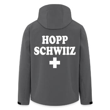 Hopp schwiiz - Veste softshell homme en polyester recyclé Stanley/Stella - noir - Dos - AI Model Male 185 light (185cm)