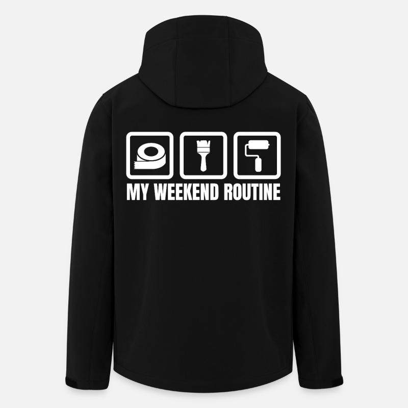 My Weekend Routine - Men’s Recycled Softshell Jacket by Stanley/Stella - black