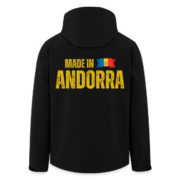 Hergestellt in Andorra, andorranischer Stolz - Recycelte Männer Softshell-Jacke von Stanley/Stella - Schwarz - Hinten - AI Model Male 185 light (185cm)
