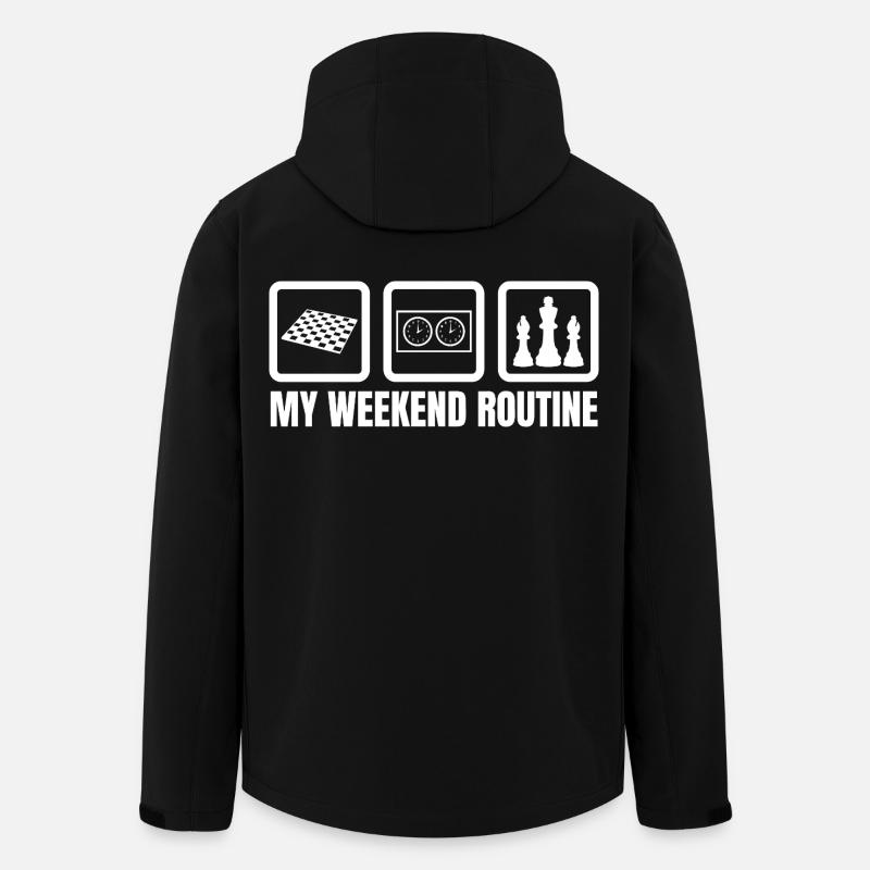 Week-end des joueurs d’échecs - Veste softshell homme en polyester recyclé Stanley/Stella - noir