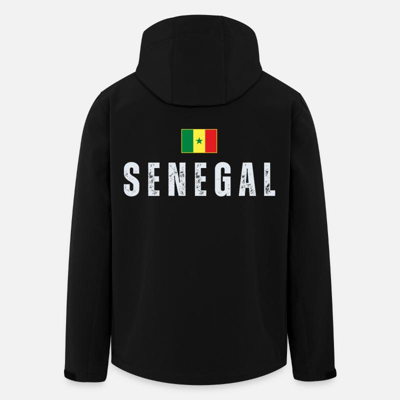 Senegalese flag, proud Senegalese - Men’s Recycled Softshell Jacket by Stanley/Stella - black