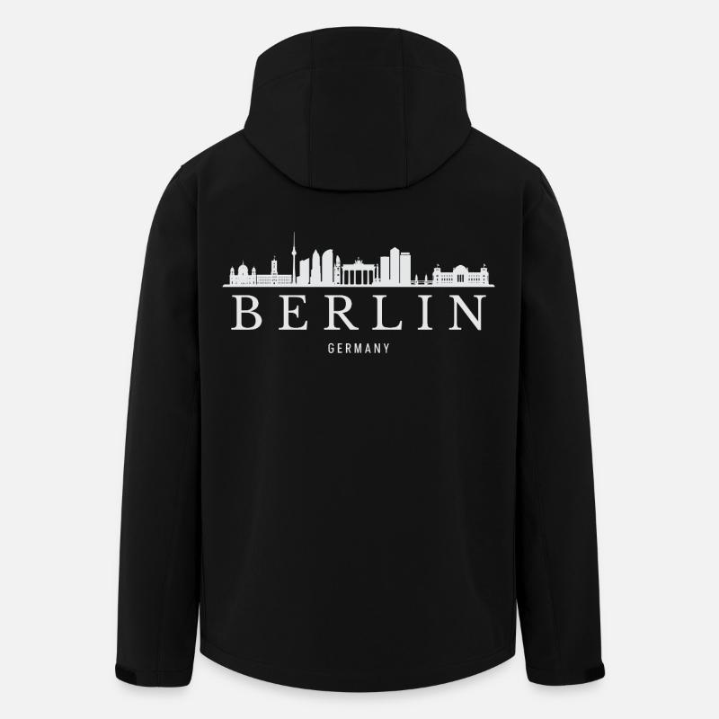 Berlin Skyline, Berlin Germany - Men’s Recycled Softshell Jacket by Stanley/Stella - black