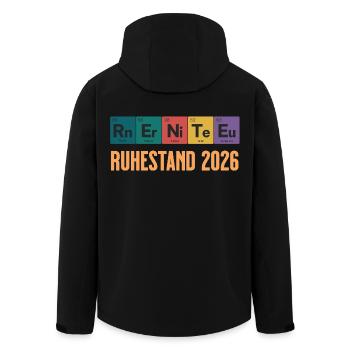 Pension 2026 Periodic Table Design - Men’s Recycled Softshell Jacket by Stanley/Stella - black - Back - AI Model Male 185 light (185cm)