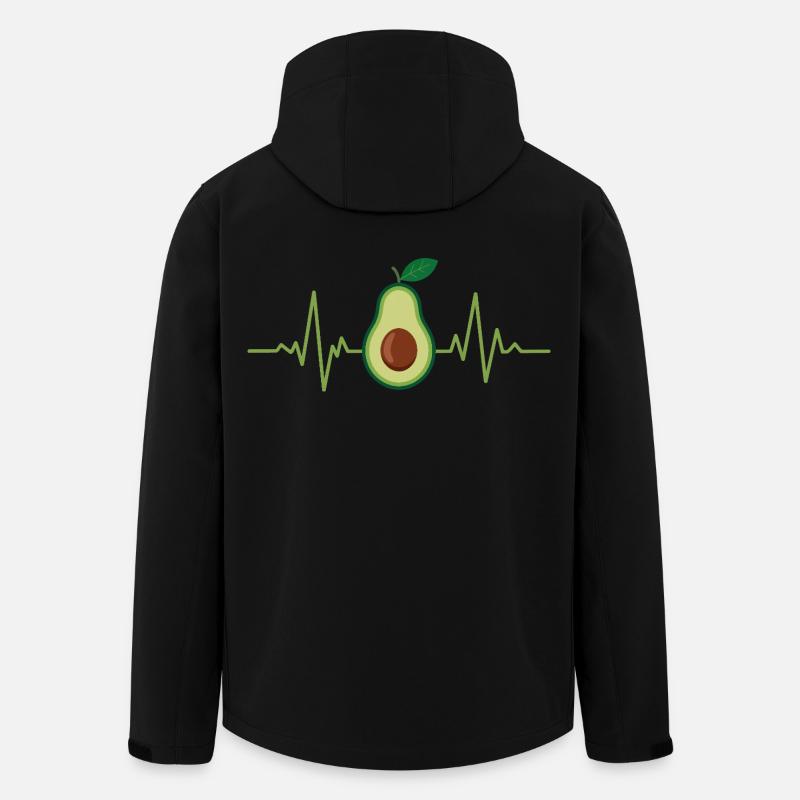 Avocado Herzschlag Design - Recycelte Männer Softshell-Jacke von Stanley/Stella - Schwarz