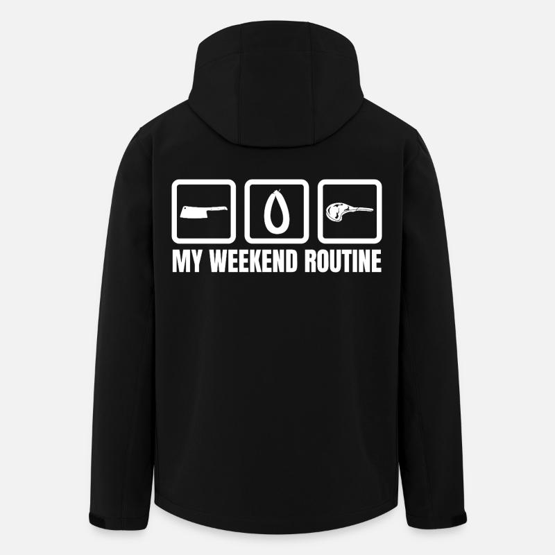 Metzger Wochenendroutine - Recycelte Männer Softshell-Jacke von Stanley/Stella - Schwarz