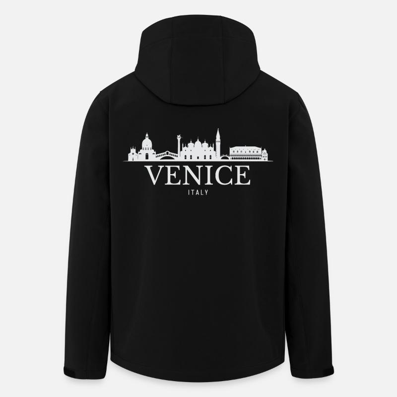 Venice Italy, Venice skyline - Men’s Recycled Softshell Jacket by Stanley/Stella - black