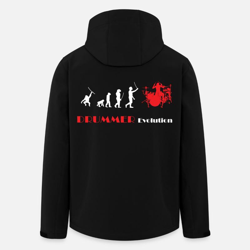 DRUMMER Evolution rot - Recycelte Männer Softshell-Jacke von Stanley/Stella - Schwarz