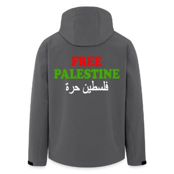 Free palestine - Men’s Recycled Softshell Jacket by Stanley/Stella - black - Back - AI Model Male 185 light (185cm)