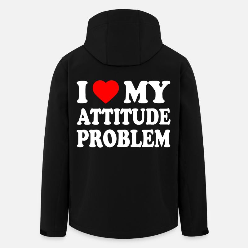 i love my attitude problem - Veste softshell homme en polyester recyclé Stanley/Stella - noir