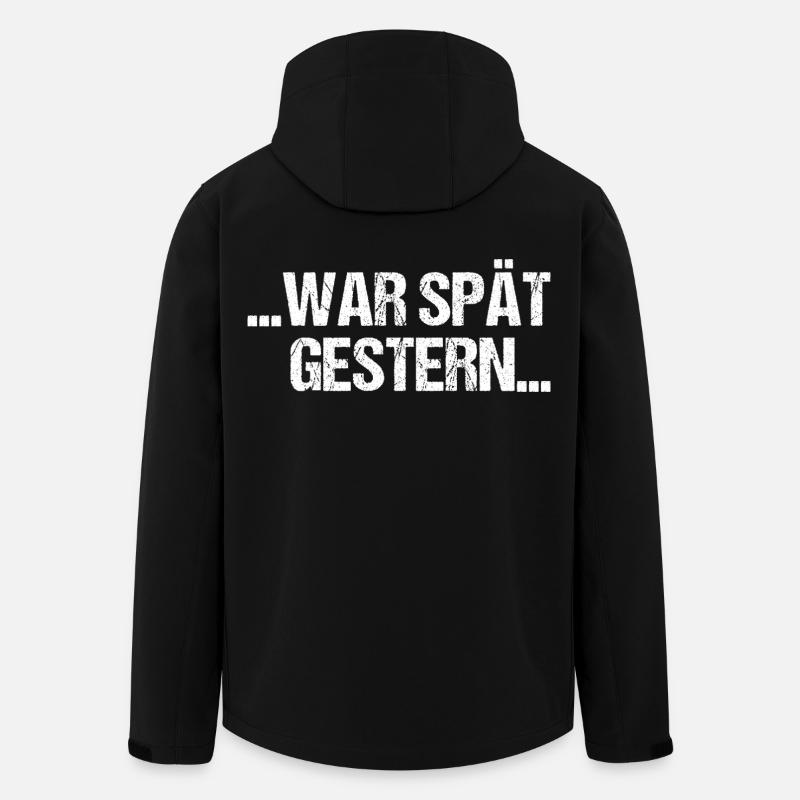 Sauf Sprüche War spät - Recycelte Männer Softshell-Jacke von Stanley/Stella - Schwarz