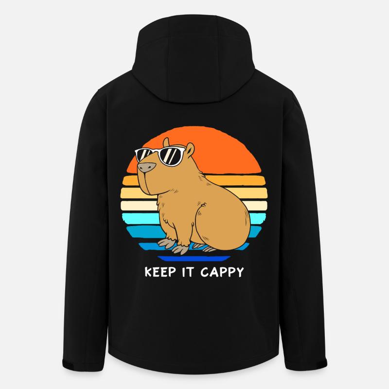 Capybara Capibara - Veste softshell homme en polyester recyclé Stanley/Stella - noir