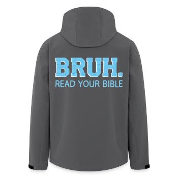 Bruh Bibel Shirt – Lies Die Bibel - Recycelte Männer Softshell-Jacke von Stanley/Stella - Schwarz - Hinten - AI Model Male 185 light (185cm)