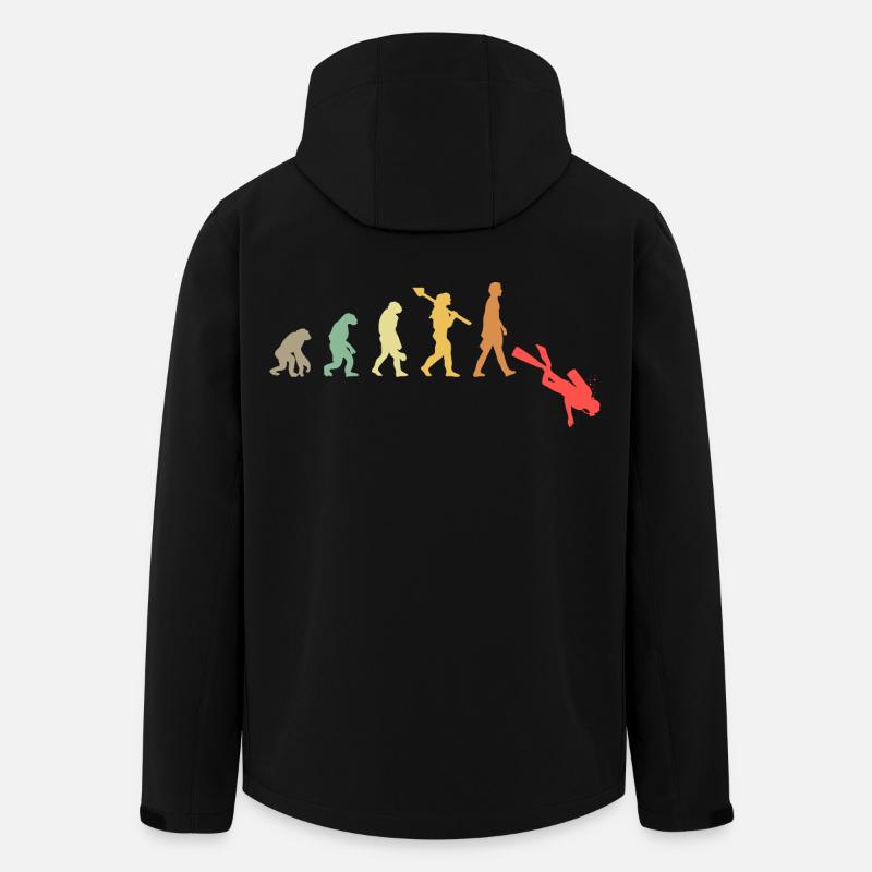 Evolution Diving Scuba Diver - Men’s Recycled Softshell Jacket by Stanley/Stella - black