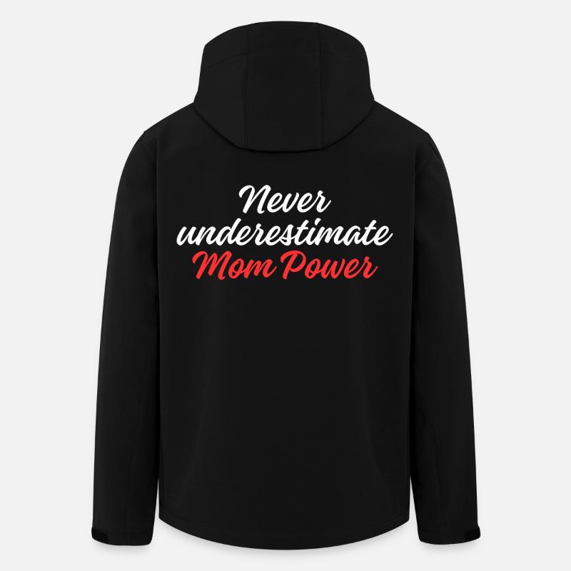 Never Underestimate Mom Power - Recycelte Männer Softshell-Jacke von Stanley/Stella - Schwarz