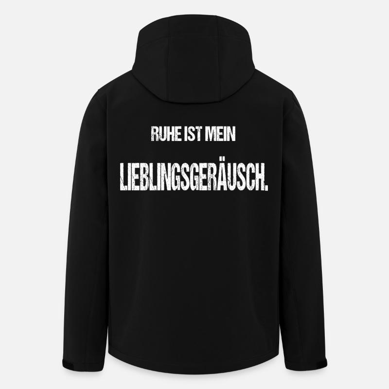 Ruhe ist mein Lieblingsgeräusch Lustiger Spruch - Recycelte Männer Softshell-Jacke von Stanley/Stella - Schwarz