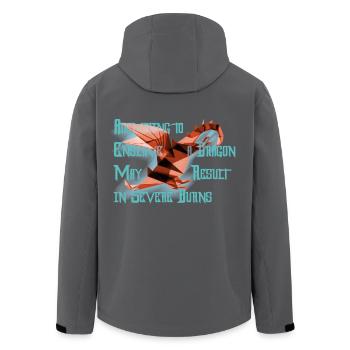 Freundlicher Drache - Recycelte Männer Softshell-Jacke von Stanley/Stella - Schwarz - Hinten - AI Model Male 185 light (185cm)