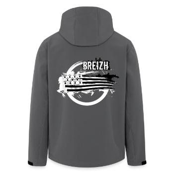Bretagne - Breizh 20 - Veste softshell homme en polyester recyclé Stanley/Stella - noir - Dos - AI Model Male 185 light (185cm)