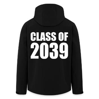 Class of 2039 - Recycelte Männer Softshell-Jacke von Stanley/Stella - Schwarz - Hinten - AI Model Male 185 light (185cm)