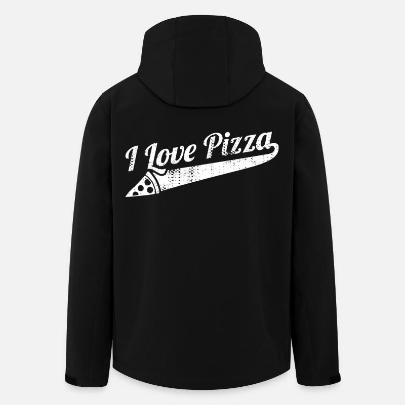 Ich liebe Pizza - Recycelte Männer Softshell-Jacke von Stanley/Stella - Schwarz