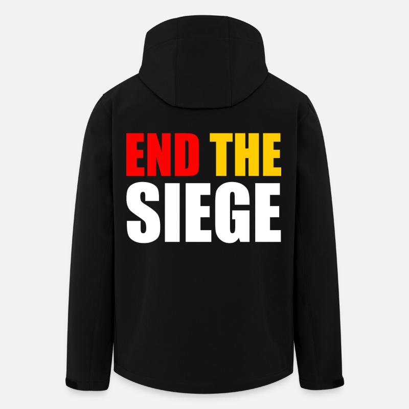 End the siege - Veste softshell homme en polyester recyclé Stanley/Stella - noir